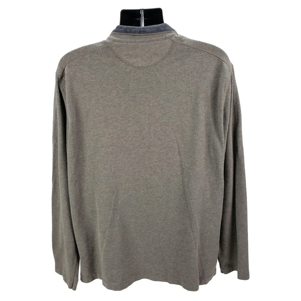J. Crew Men's 1/4 Zip Pullover Sweater Size XL Sueded Jersey Beige Cotton Casual